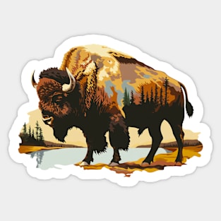 Yellowstone Bison Sticker